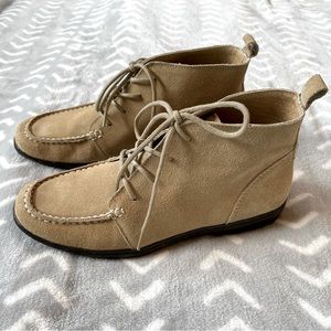 Lands End Suede Lace Up Boots